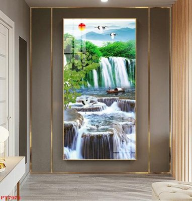 Download file gốc Tranh sơn thủy thác nước PT7972 (in mica) logo