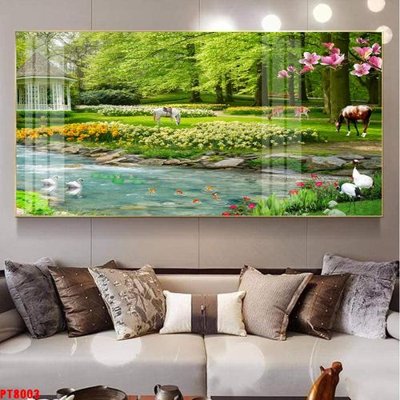 Tệp tin gốc Tranh sơn thủy thác nước PT8003 (dùng cho in) Tranh sơn thủy thác nước PT8003