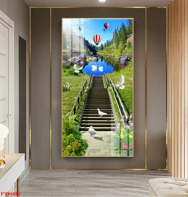 Tải file gốc Tranh sơn thủy thác nước PT8096 (in không vỡ ảnh)