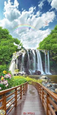 File in trần File phong thủy đứng thác nước PTD11 (file gốc) chủ đề vũ trụ