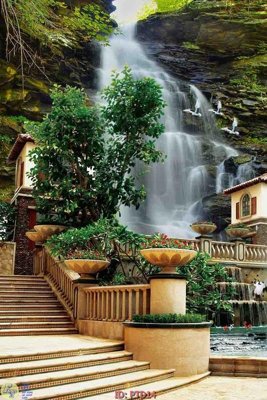 File in ấn cao cấp File phong thủy đứng thác nước PTD14 (file gốc)