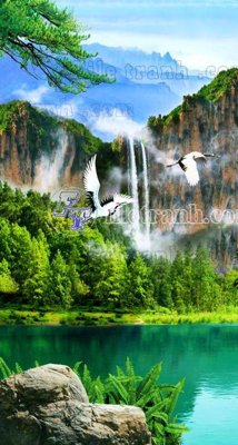 File in ấn cao cấp File phong thủy đứng thác nước PTD2016 (file gốc)