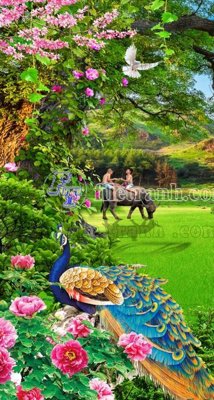 Tải file tranh File phong thủy đứng thác nước PTD2143 (ảnh gốc) ngay