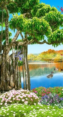 Tải file tranh File phong thủy đứng thác nước PTD2151 (ảnh gốc) ngay