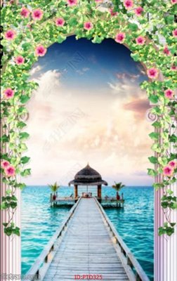 File PSD File phong thủy đứng thác nước PTD325 (bản gốc) chất lượng nhất