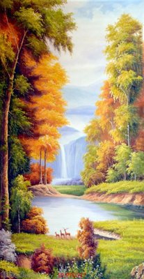 Download file File phong thủy đứng thác nước PTD337 (chất lượng in ấn)