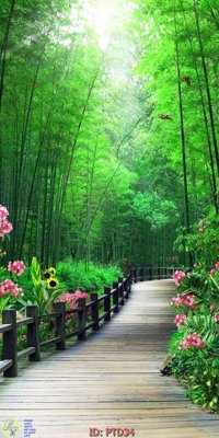 File ảnh File phong thủy đứng thác nước PTD34 (gốc) in quảng cáo ngoài trời