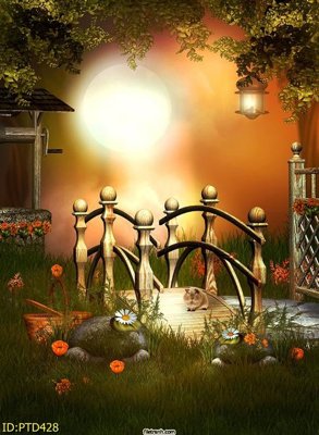 File gốc File phong thủy đứng thác nước PTD428 (ảnh chi tiết) để in trần