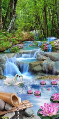 Tải file gốc File phong thủy đứng thác nước PTD443 (bản PSD) chỉnh sửa được