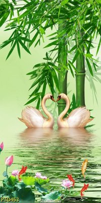 File tranh gốc File phong thủy đứng thác nước PTD453 (bản quyền) Filetranh.com