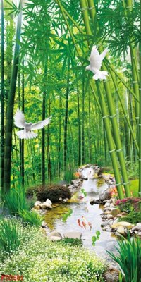 Tệp tin gốc File phong thủy đứng thác nước PTD501 (dùng cho in ấn) chuyên nghiệp