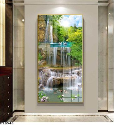Hình ảnh file gốc File phong thủy đứng thác nước PTD546 cho in UV