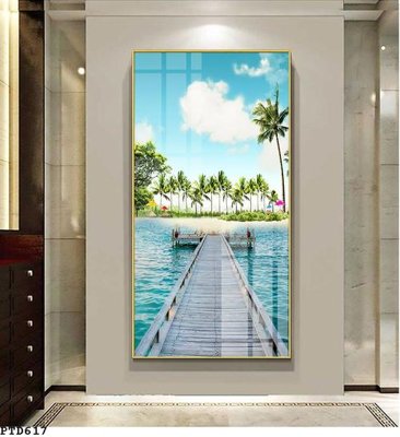 Download file gốc File phong thủy đứng thác nước PTD617 (in mica) trang trí