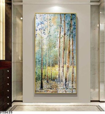 File tranh File phong thủy đứng thác nước PTD625 (bản gốc) in lụa 5D