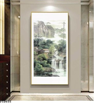 Tệp tin gốc File phong thủy đứng thác nước PTD655 (chất lượng) File phong thủy đứng thác nước PTD655