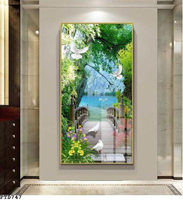 Tải file PSD File phong thủy đứng thác nước PTD747 (nguyên layer) để in