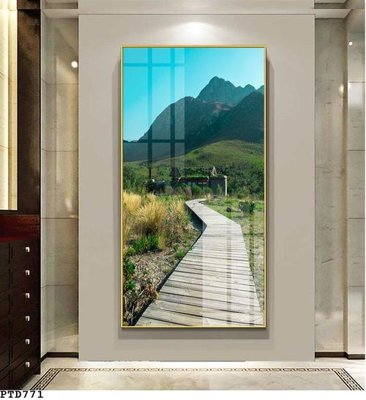 File gốc File phong thủy đứng thác nước PTD771 (in lụa) cao cấp