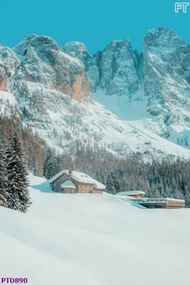 Ảnh gốc File phong thủy đứng thác nước PTD890 (nét căng) in mica