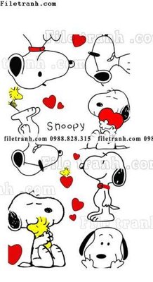 File in trần Phim Hoat Hinh Anime Snoopy 614 (bản gốc) 5D