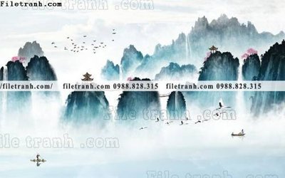 File gốc Phong canh thuy mac Trung Quoc 254 (Filetranh.com) Phong canh thuy mac Trung Quoc 254