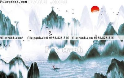 File gốc Phong canh thuy mac Trung Quoc 278 (vector) cho in ấn