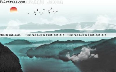 File tranh Phong canh thuy mac Trung Quoc 292 (gốc) chủ đề động vật