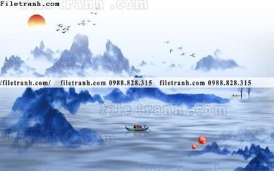 Download file gốc Phong canh thuy mac Trung Quoc 295 (in mica) 3D