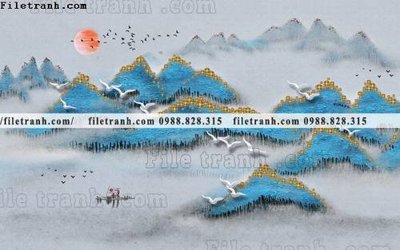 File gốc in ấn Phong canh thuy mac Trung Quoc 378 độ phân giải cao