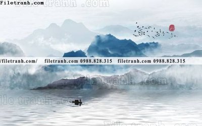 Ảnh mô tả file gốc in mica Phong canh thuy mac Trung Quoc 390