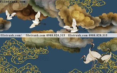 File gốc Phong canh thuy mac Trung Quoc 405 (in mica) trang trí