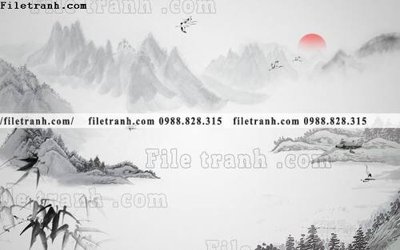 File gốc Phong canh thuy mac Trung Quoc 412 (dành cho trang trí nội thất)