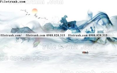 File tranh in mica Phong canh thuy mac Trung Quoc 462 (độ phân giải cao)