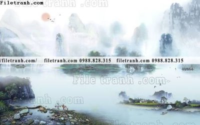 File gốc Phong canh thuy mac Trung Quoc 480 (in tráng gương) nghệ thuật