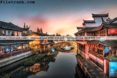 Ảnh mô tả file gốc in mica Phong canh toa nha co Zhang Jiangnan 111