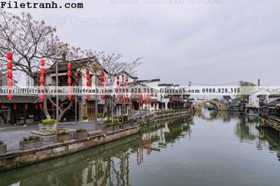 File tranh Phong canh toa nha co Zhang Jiangnan 138 (gốc) chủ đề tĩnh vật