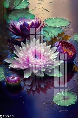 File in trần File gốc in tranh tổng hợp Q13261 (file gốc) hoa văn 3D