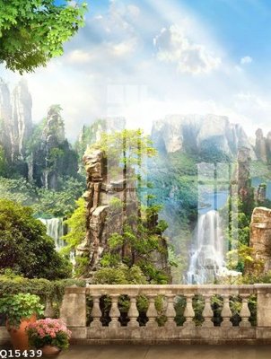 File in trần File gốc in tranh tổng hợp Q15439 (bản gốc) hoa văn