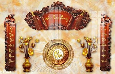 File gốc File gốc in tranh tổng hợp Q15648 (in lụa) họa tiết 3D