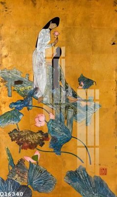 File gốc File gốc in tranh tổng hợp Q16340 (in lụa) tranh thuận buồm