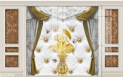 File gốc File gốc in tranh tổng hợp Q18998 (in lụa) hoa văn cổ điển