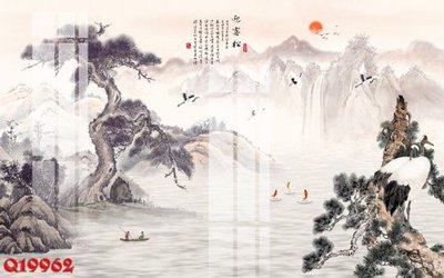 File in trần File gốc in tranh tổng hợp Q19962 (bản gốc) mây trời