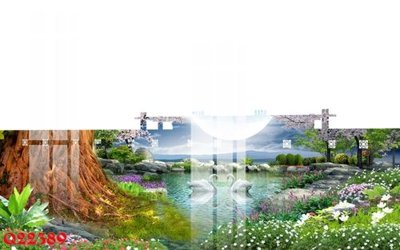 File gốc File gốc in tranh tổng hợp Q22389 (in lụa) trang trí tường