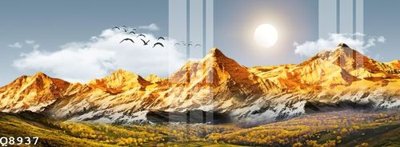 File tranh gốc in trần nhà File gốc in tranh tổng hợp Q8937 3D