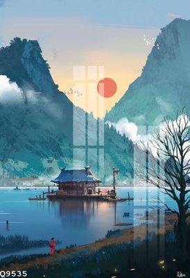 File tranh trang trí File gốc in tranh tổng hợp Q9535 (file gốc)