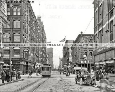 File in lụa Robert Street_ 1908 (tân cổ điển) Robert Street_ 1908
