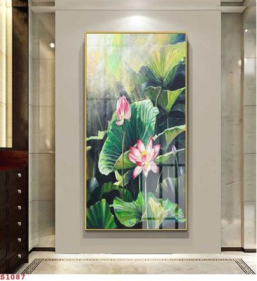 Tải file Tranh cửu ngư quần hội sen cá S1087 (ảnh gốc) in gạch men