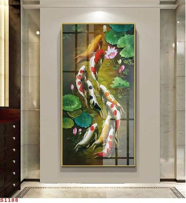 File tranh Tranh cửu ngư quần hội sen cá S1188 (gốc) chủ đề con người