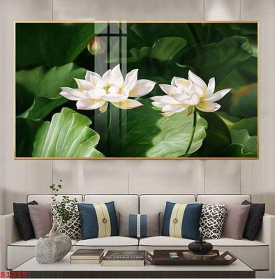 File gốc Tranh cửu ngư quần hội sen cá S1215 (in lụa) chi tiết cao