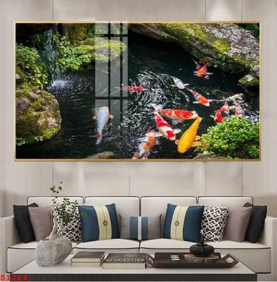 File gốc Tranh cửu ngư quần hội sen cá S1264 (PNG) nền trong suốt