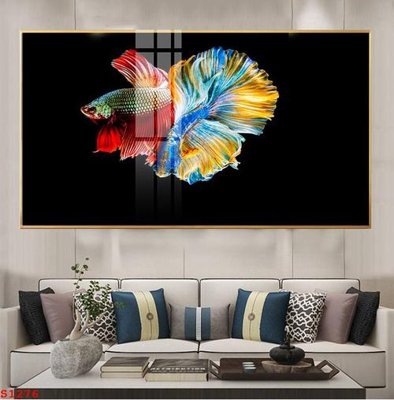 File ảnh Tranh cửu ngư quần hội sen cá S1276 (gốc) in backdrop sự kiện